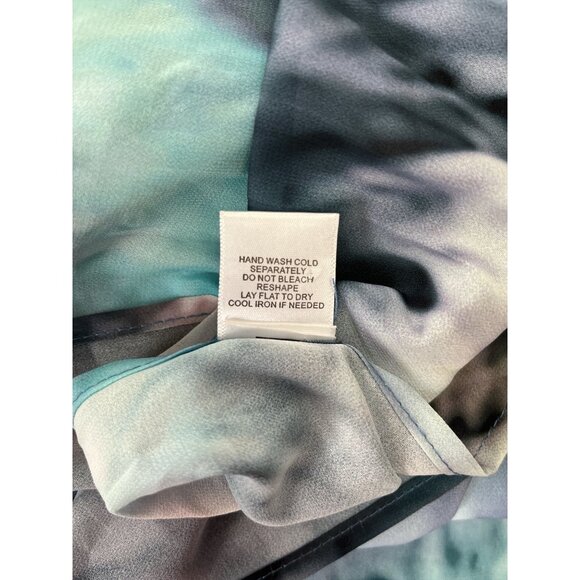 Boho Tie-Dye Fringe Scarf with Lace Trim – Multicolor Polyester - Picture 3 of 4